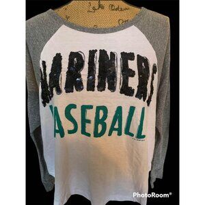 🌸3/$15🌸Mariners Women’s Baseball Sequin Shirt XS